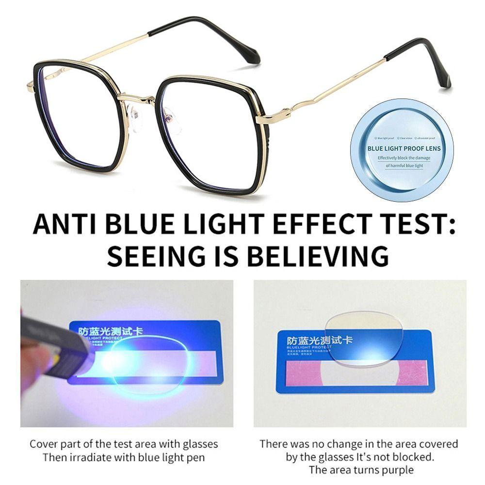 Gafas con bloqueo de luz azul para mujer, anteojos de diseñador, gafas ópticas para ordenador, protección ocular, gafas de moda