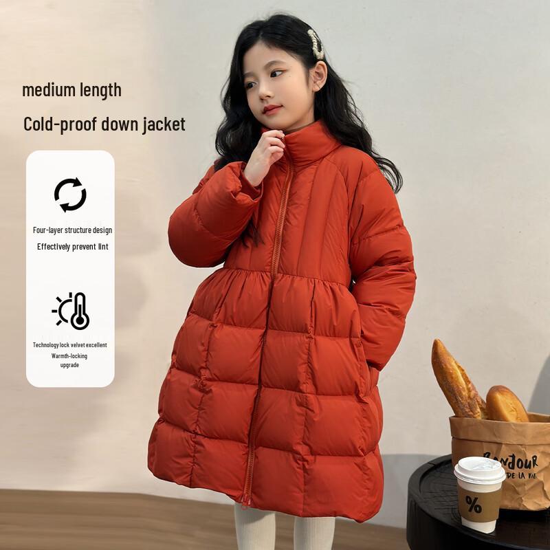 LUSON Chen Dazhu Girls Chic Winter Down Jacket 160
