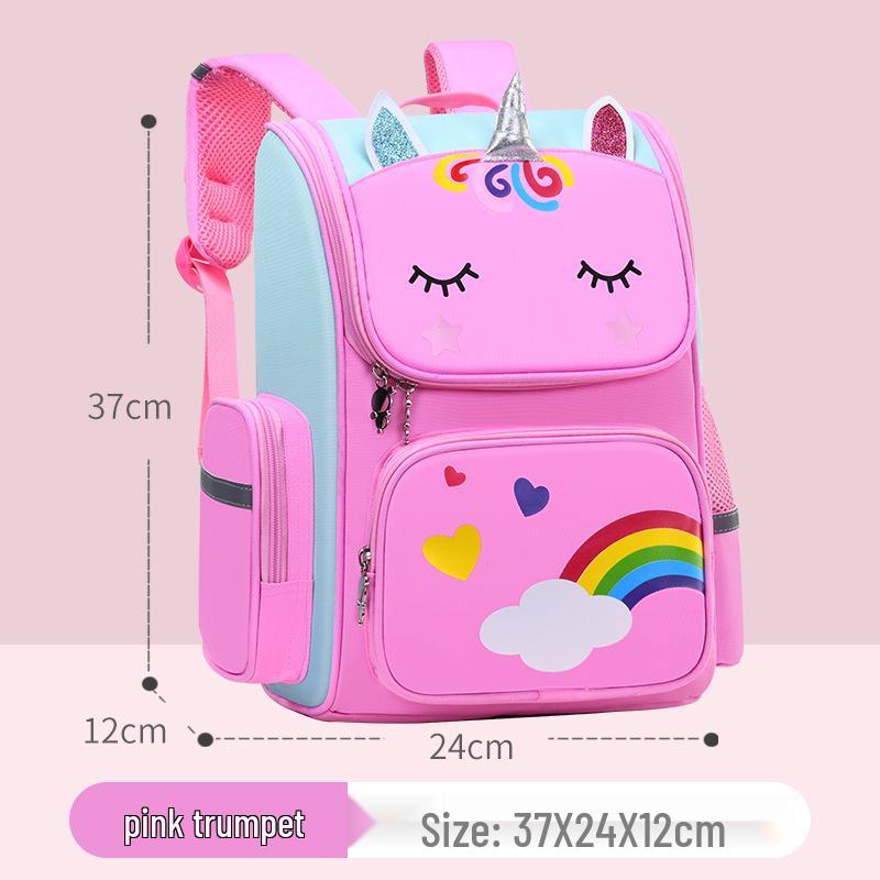 Unicorn Lightweight Wear-Resistant Backpack for Girls - Ideal for Elementary Students