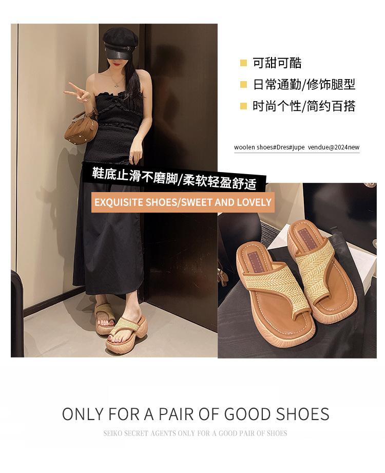 Slippers Women's Outer Wear Fire In the Summer of 2025 New Models Go Out Temperament Retro French Foot Flip-flops