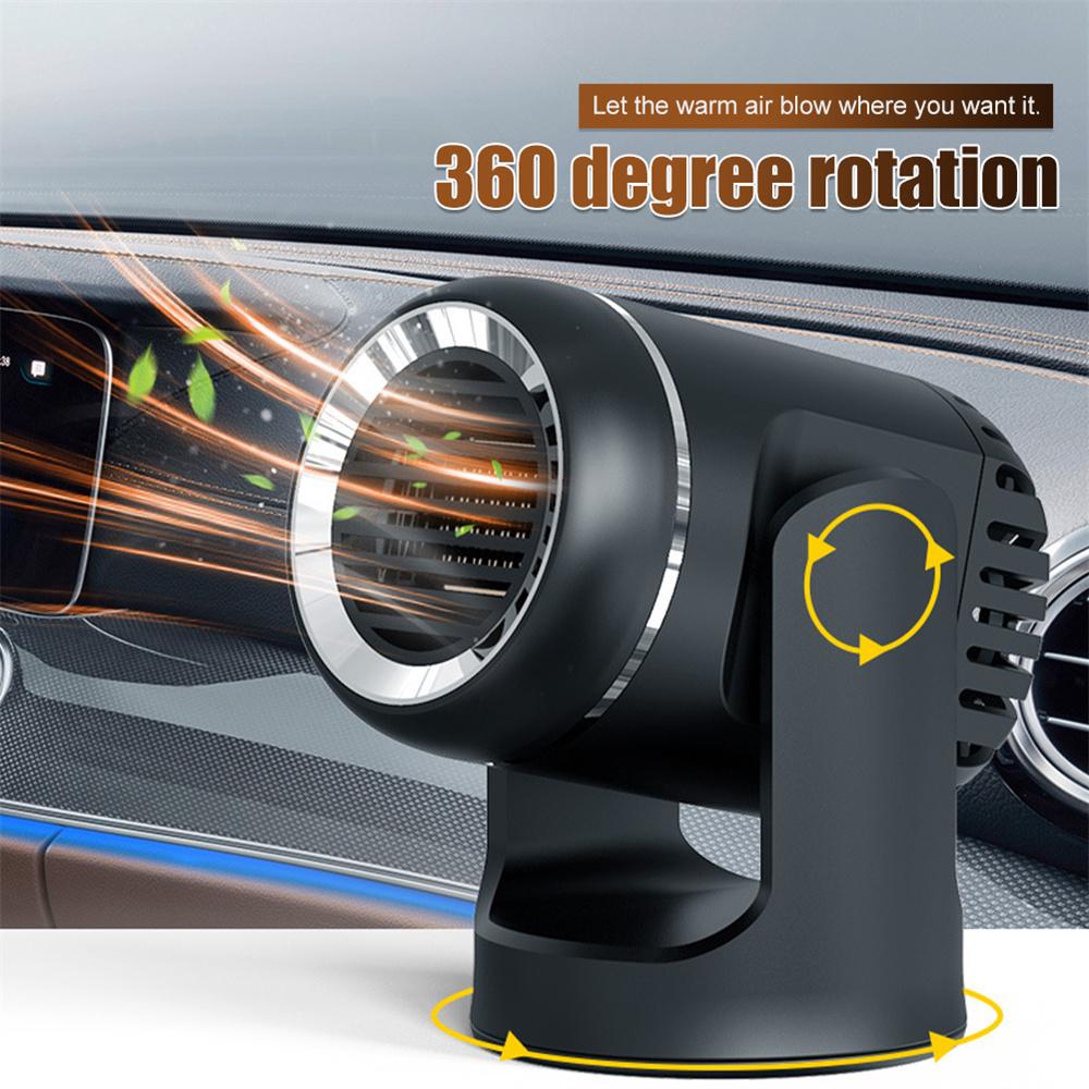 24V 200W Electric Car Air Heater Reusable Portable Auto Heating Cooling Fan 360°