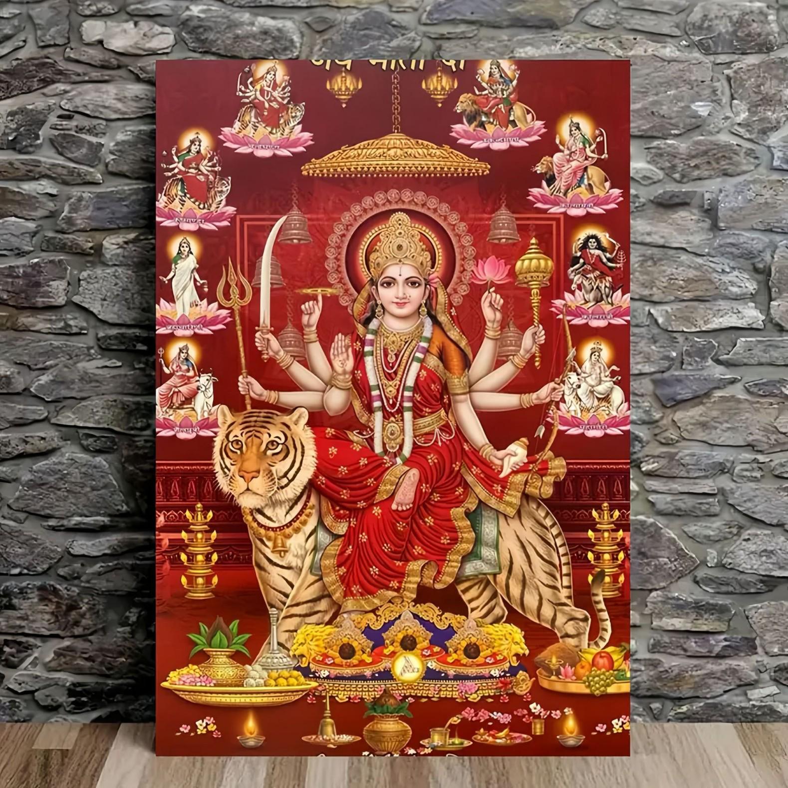 Безрамная индийская Будда Декоративная настенная живопись для дома и прихожей гостиной 20x25