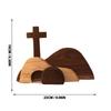 Easter Resurrection Scene Christ Figurine Decoration Wooden Tiered Tray Kit Handcrafted Jesus Nativity Sign For Home Church