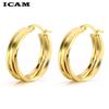Brand Metal Elegant Hoop Earring Woman 2019 New Vintage Gold Color Cheap Korean Statement Earrings Accessories Brincos