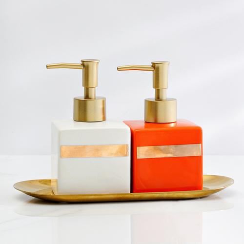 Bathroom Hand Sanitizer Soap Dispenser Gold Press Ceramic Lotion Bottle Hand Sanitizer Dispenser Bottle Bathroom Accessories