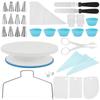 63/82Pcs Cake Decorating Tools Kit Cake Baking Accessories Set DIY Baking Tool Accessories Bake Pastry Turntable Kit for Kitchen