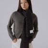 SILN Linea stripe knit muffler (CHARCOAL/BLACK)