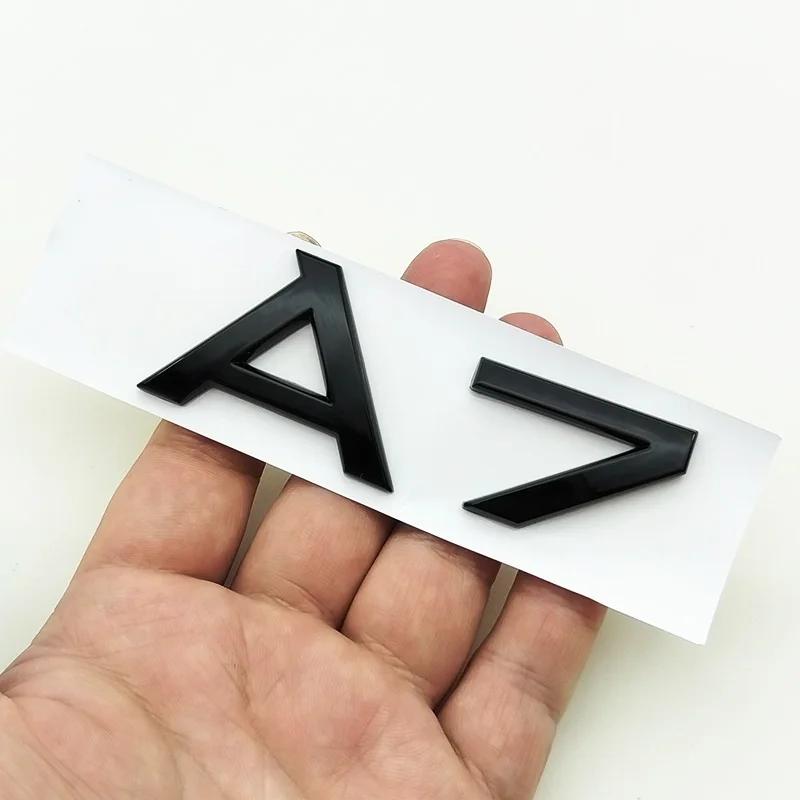 3D ABS Chrome Black Logo A1 A2 A3 A4 A5 A6 A7 A8 Emblem Car Rear Trunk Badge Sticker Decals for Audi Auto Decorative Accessories