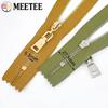 5Pcs Meetee 15/18/20/25/30cm 3# Metal Zippers Close-End Auto Lock Zips for Bag Garment Zip Closure Repair Sewing Accessories