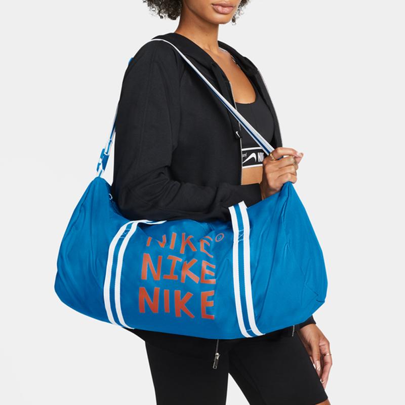 Nike Heritage Travel Bags Light Photo Blue/Light Photo Blue/Psychedelic Orange Casual DQ5735-435