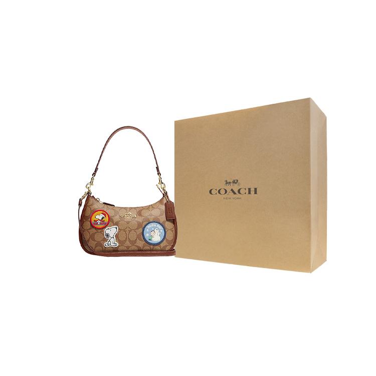 New COACH X Peanuts Snoopy Teri 25 Shoulder Bag CE848-IMT1O