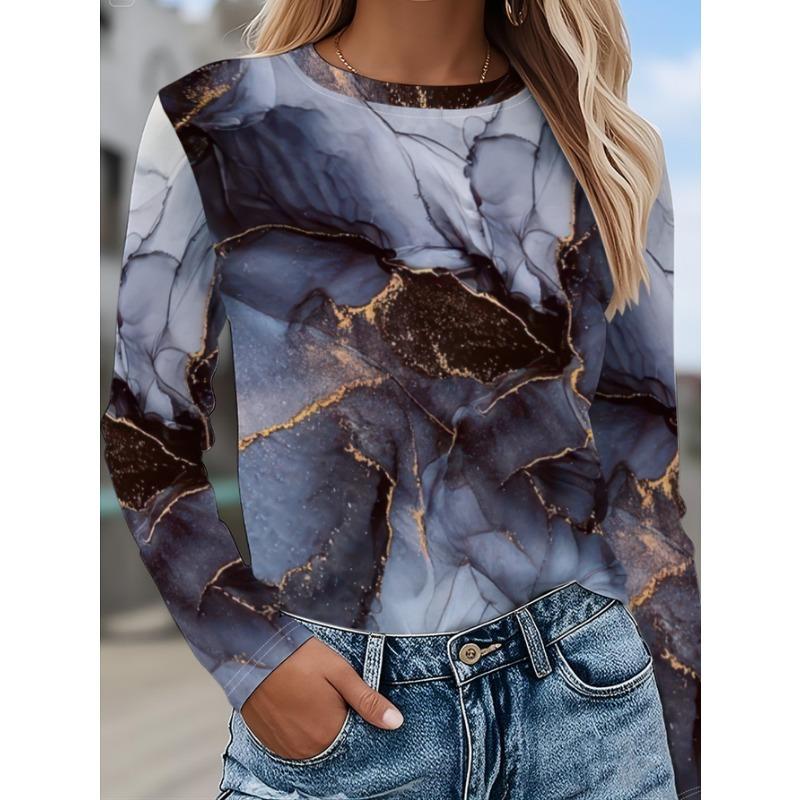 

Женская рождественская футболка с длинными рукавами с 3D-принтом, с круглым вырезом и длинными рукавами, осенняя одежда с изображением животных, праздничная подарочная одежда, модная футболка для вечеринки S