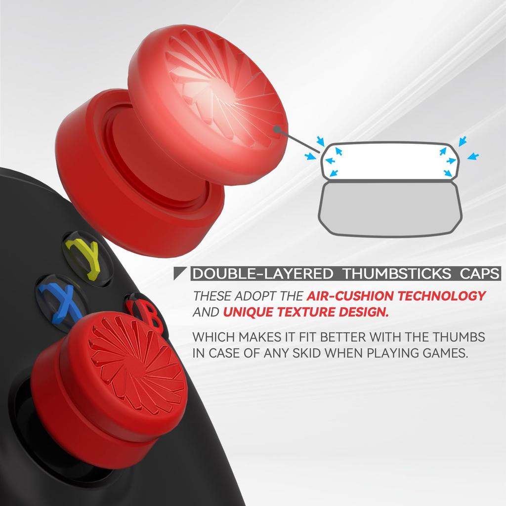 Capa protetora para polegar PlayVital Thumb Grip para PS5 PS4 Thumbstick Grip Cover para Xbox Core Xbox One Elite Series 2 Wireless Thumb Grip Cap para