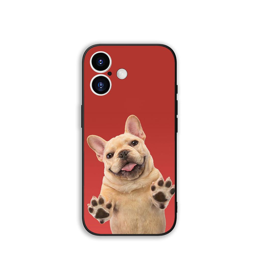 Phone Cover Dog Lovely France Bulldog Casing for Apple iPhone 16 15 14 Plus 13 12 Mini 17 Pro Max + ProMax 16E Air 15+ Case