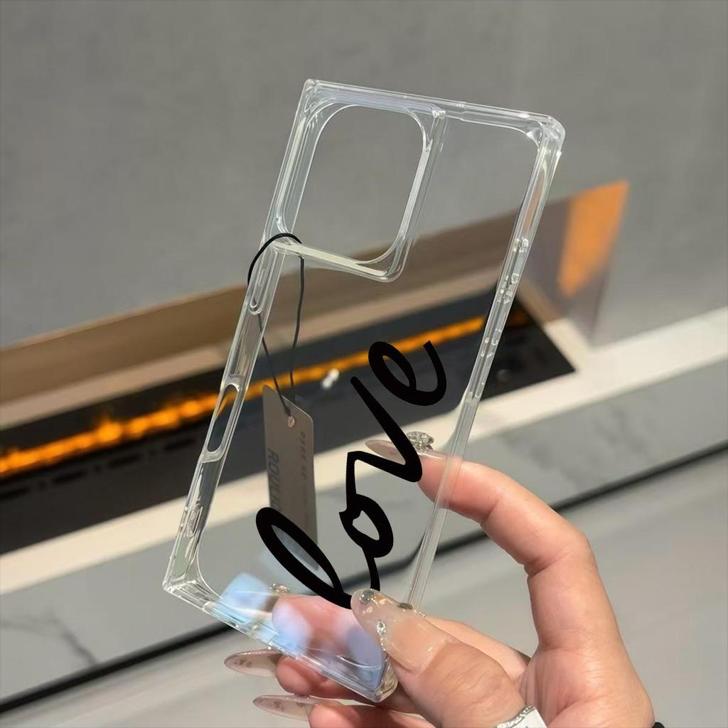 Clear Square Back Tube Case Protection For iPhone 12 15 Plus 16 ProMax 11 14 Pro Max 13 Anti-Oxygen,English Alphabet Pattern Casing