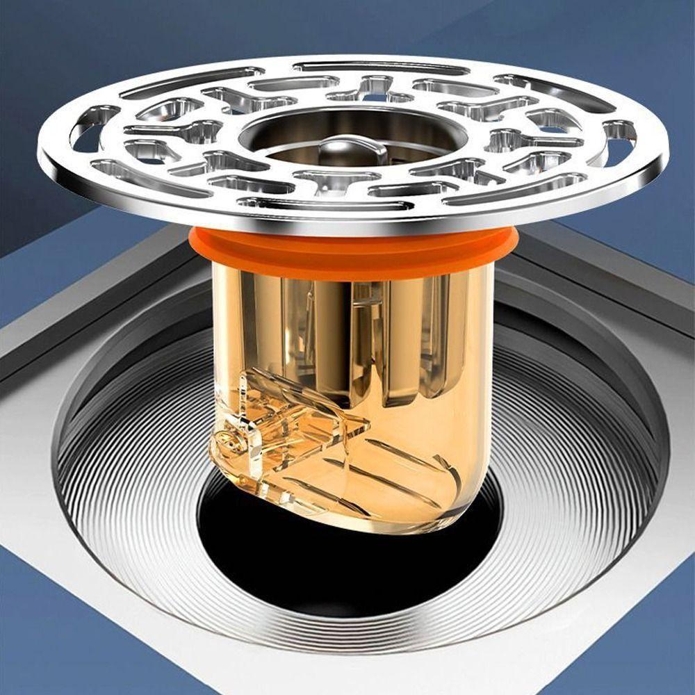 Self-Closing Floor Drain Core Odor Prevention Floor Strainer Cover Shower Drain Filter Bathroom