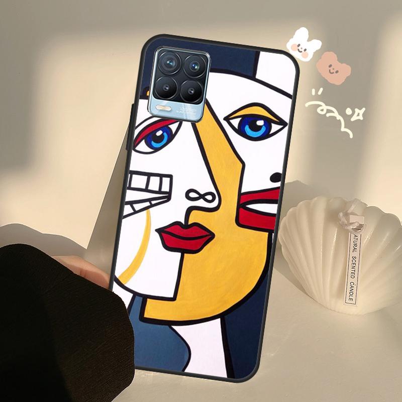 Abstract Portrait Art Painting Case For Realme C71 C63 C61 C55 C51 C53 C25 C65 C67 C75 11 12 13 14 15 Pro Plus GT6 GT7 Pro