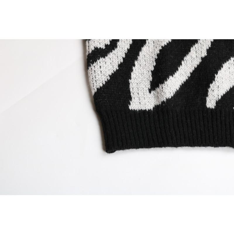 YYFS Women's Fashion Casual Fall Winter Colour Block Print Long Sleeve V-Neck Tops Women's Clothing Woolen Knitwear Sweaters