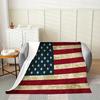 Soft Flannel American Flag Throw Blanket - Perfect Gift for Patriotic Friends, Cozy All-Season Bedding