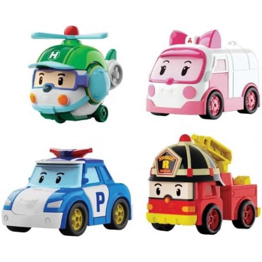 RoboCar Poli Mini Car Vehicle Set  Amber   Poli   Helly   Roy 