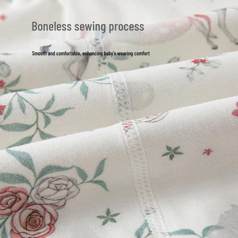 Spring & Autumn Princess Jumpsuit for Baby Girls - Pure Cotton, Class A, Sweet Outdoor Bodysuit