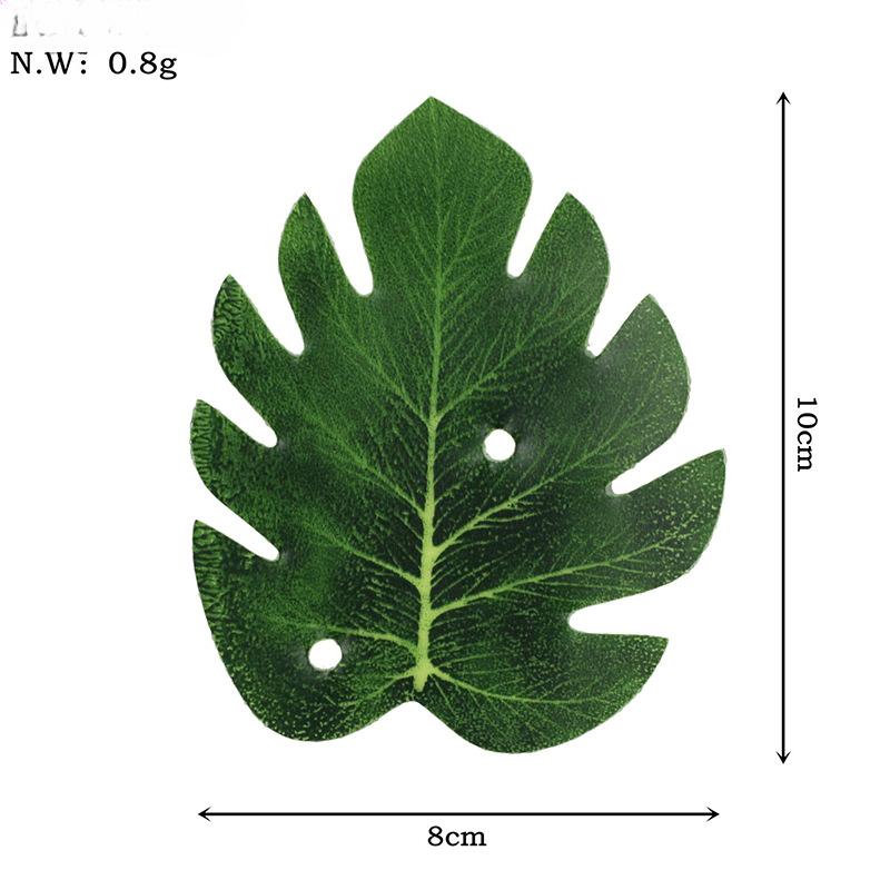 24PCS Simulation Turtle Back Leaves Outdoor Plant Wall Party Decoration Props Fake Green Plant Living Room Decoration