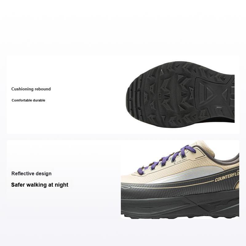 Li-Ning Unisex Gray Li Ning Outdoor Cf Trail Comfortable Fashion Simple Versatile Shock Absorbing Reflective Rebound Low Top Hiking Shoes Hiking Shoes Ahtv041-4 Cm