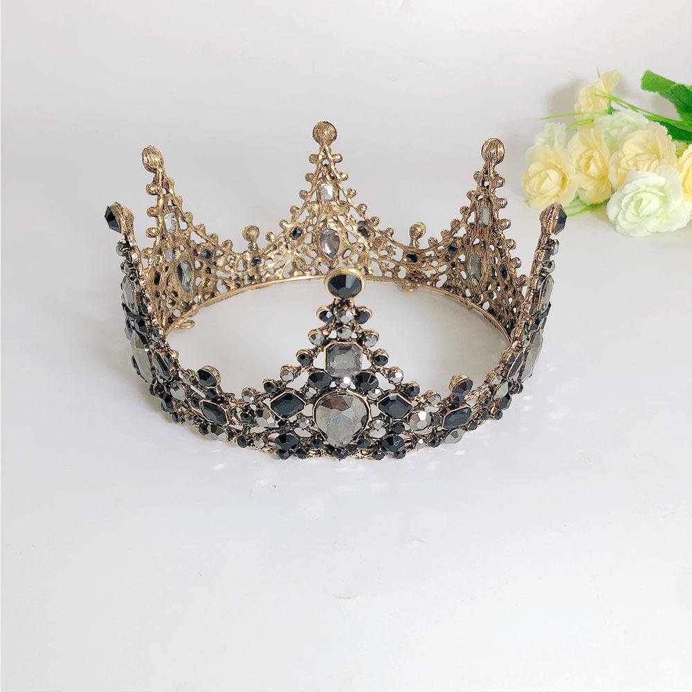 Black Tiara Bridal Tiara Crown for Women Coming of Age Birthday Princess Wedding Crown