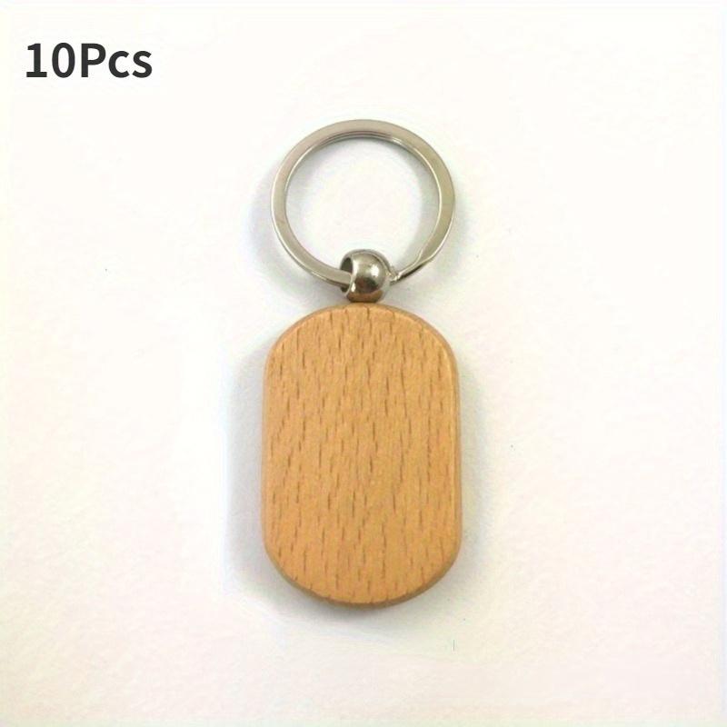 

5/10 шт. Деревянная квадратная бирка Брелоки Деревянный автомобильный брелок Аксессуары Модный кулон для сумки Хранение ключей Пустая деревянная карточка 10Pcs
