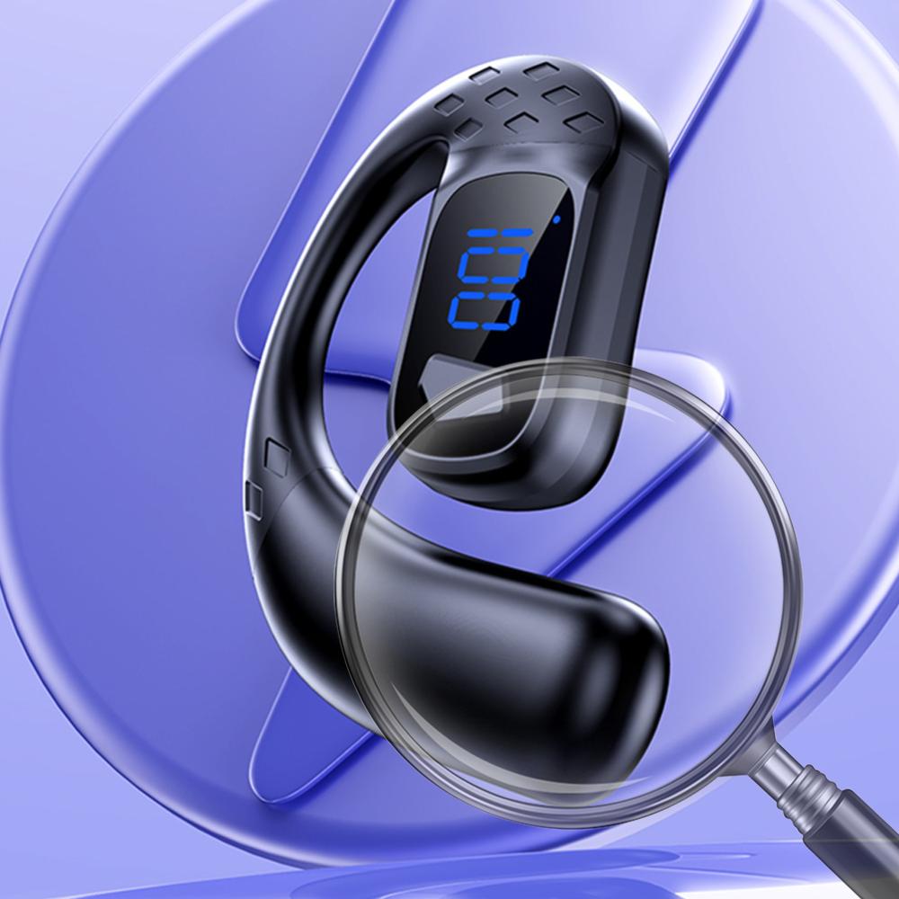 Handsfree Headset Bluetooth-Compatible Earpiece Noise Canceling Sports Headphone Waterproof HiFi Stereo Earbud for IPhone/Huawei