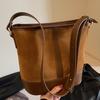 Bag Women's Bag Retro Simple Matte Fleece Commuter New Bucket Bag High Value Simple Going Out Shoulder Bag