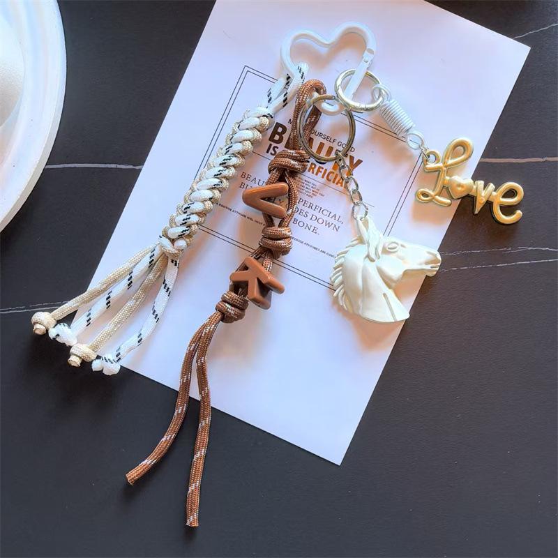 Year of the Horse Unicorn Keychain: Cute Pony Pendant Exquisite Figurine for Backpack