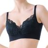 New shaping upgraded fit bra 24 with heart catcher L [Bradelis York] Non-wired bra, cups, black,