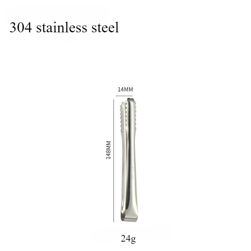 Nerezová ocel Kleště na led Cukrové kleště Hotelový bar Naběračka na ledové kostky Nástroj pro servírování kávy, čaje a jídla, Multifunkční kleště na jídlo 1 ks