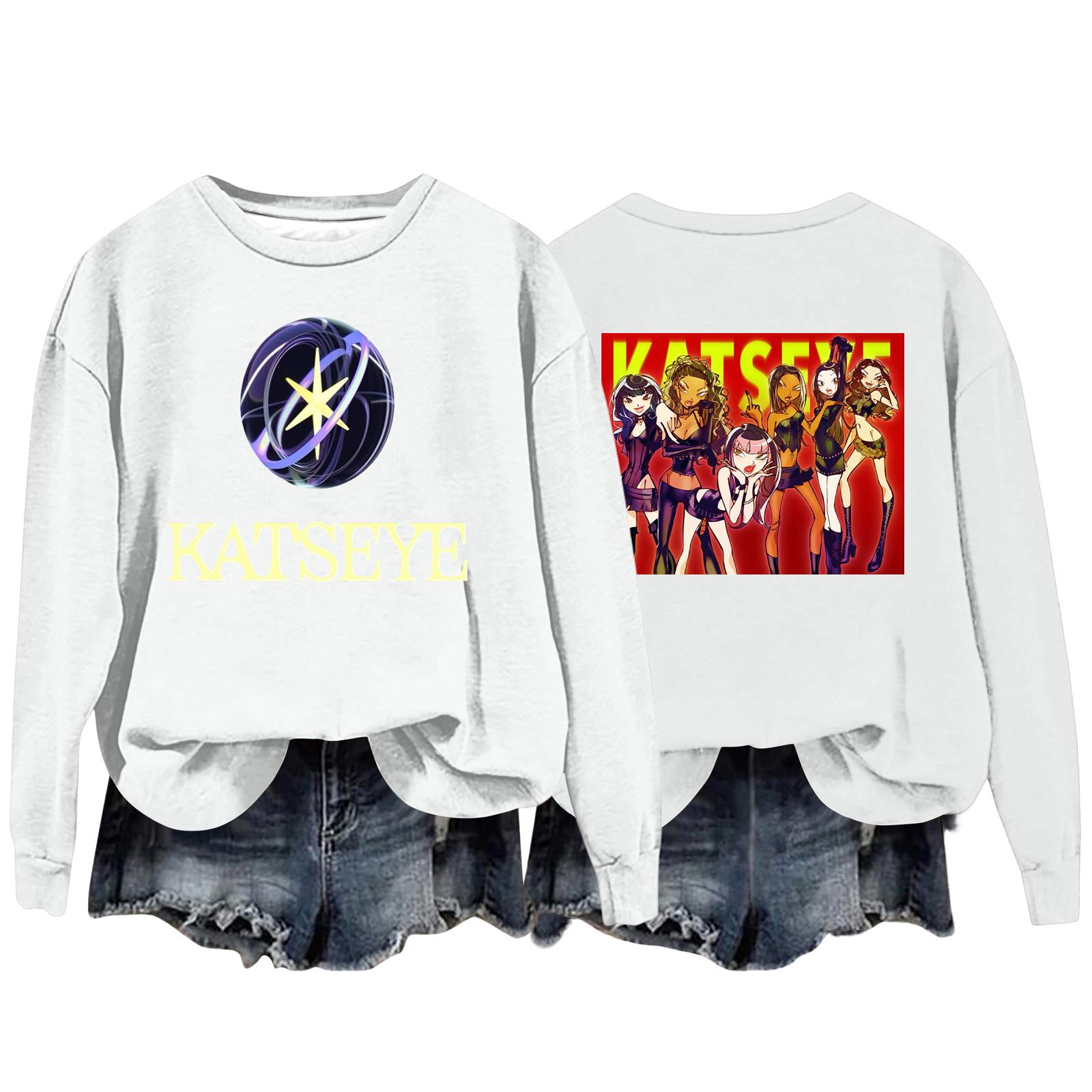 

Женская модная повседневная толстовка с длинным рукавом, свободного кроя, с принтом XL