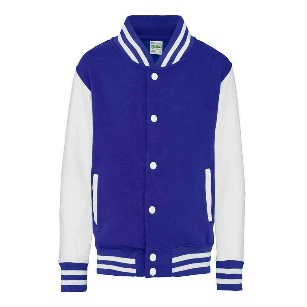 Awdis Childrens/Kids Contrast Striped Varsity Jacket