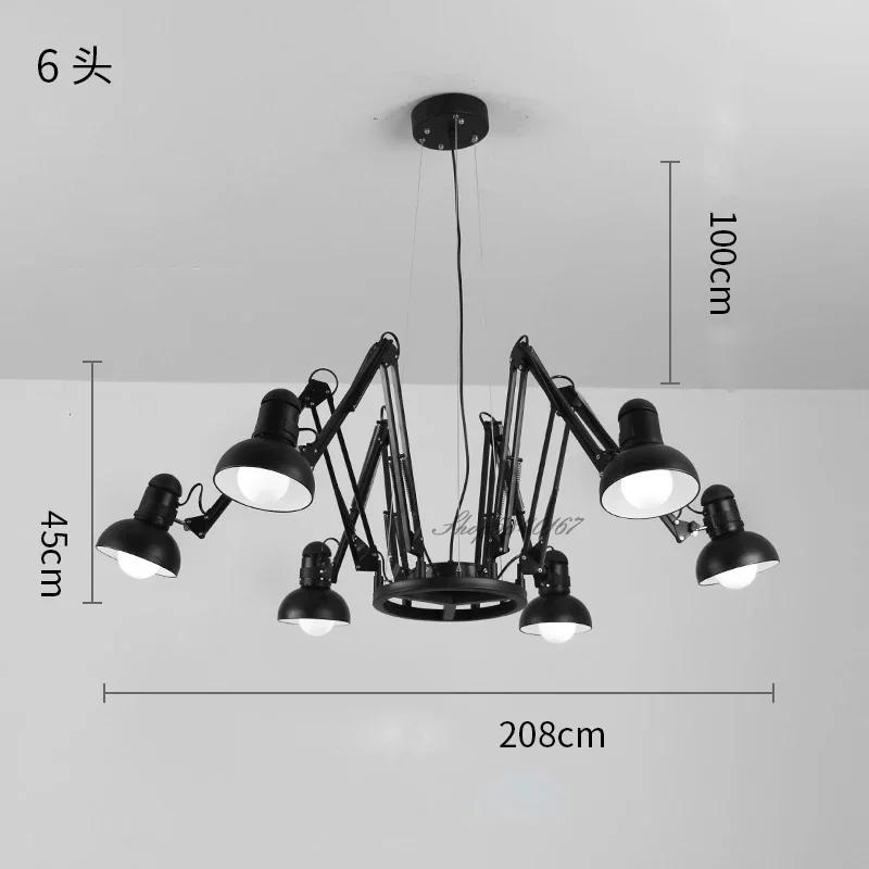 

Креативный подвесной светильник в стиле ретро-индустрии, светодиодный светильник в виде мутировавшего паука с длинной штангой для чердака, гостиной, столовой, светильники