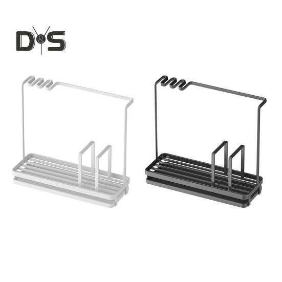 Storage Rack Sponge Holder Sturdy Construction Strong Load-bearing Kitchen Bedroom Dish Soap Dispenser with Removable Tray