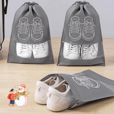 Large Dust-Proof Non-Woven Shoe Storage Drawstring Bag for Travel