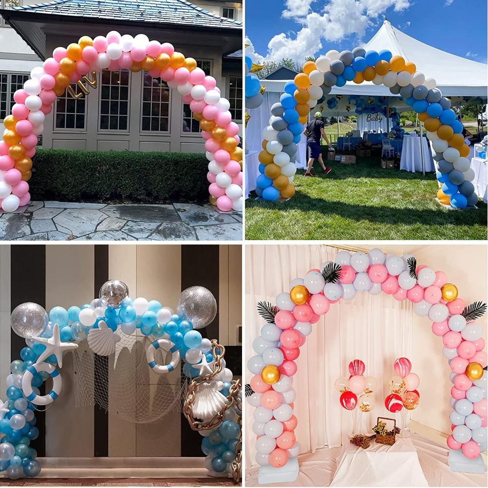 Balloon Arch Holder Kit Water Bag Hexagonal Base Steel Pipe 15 Section Fiber Rod Pump Ring Buckle