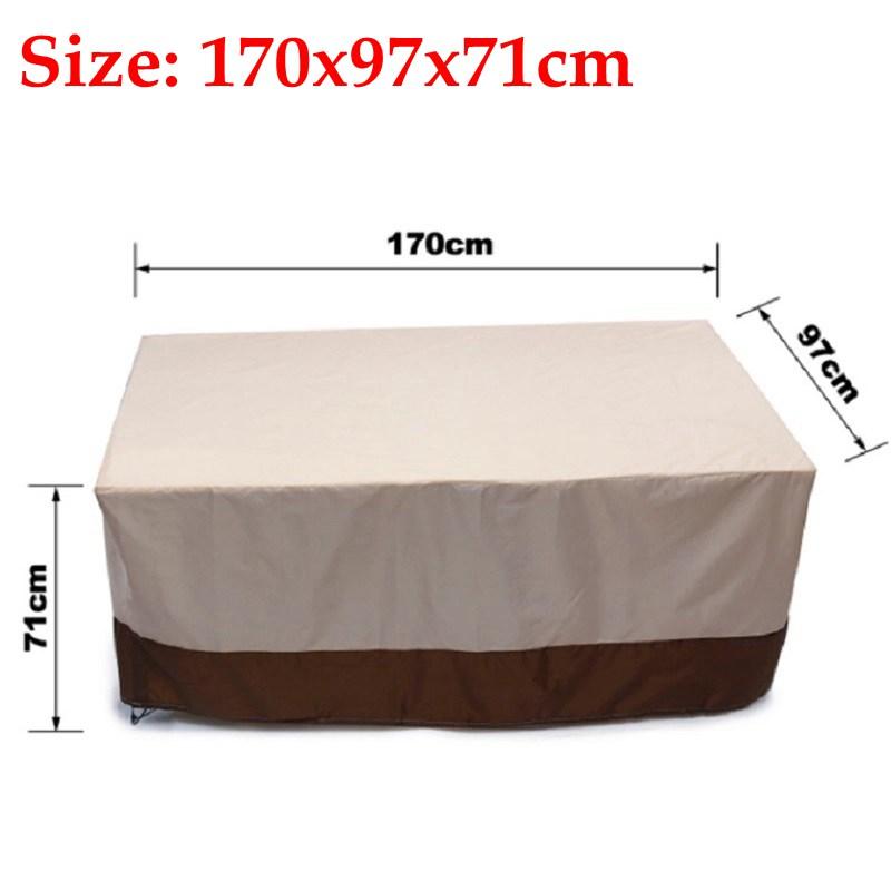 

Beige 210D Waterproof Cover Outdoor Garden Patio Furniture Cover Chair Sofa Table Dustproof Cover Rain Snow Protective Cover