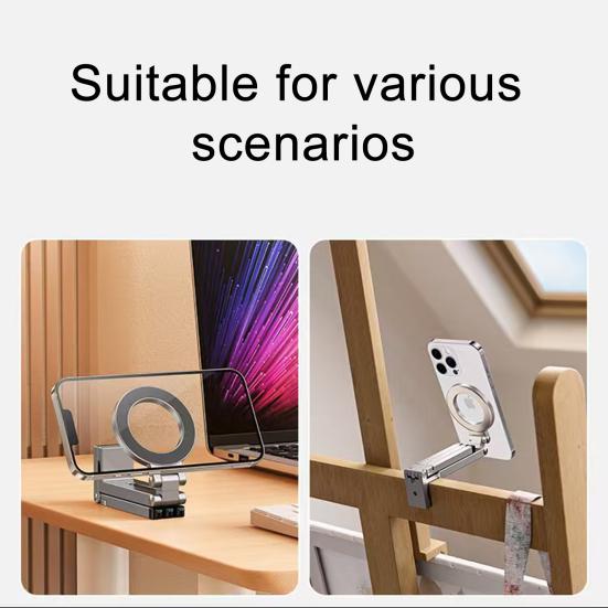 Yousheng Flexible Phone Tripod 360 Degree Rotation Magnetic Phone Stand Folding Phone Holder for Live Streaming Vlogs Selfies