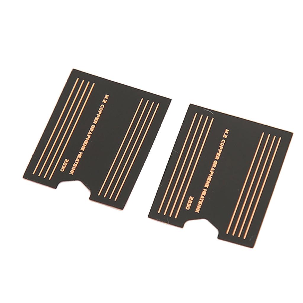 2PCS 2230 SSD Heatsink 0.15mm Brass Graphene 2230 SSD Thermal Cooling Pad for Laptop Gaming Consoles