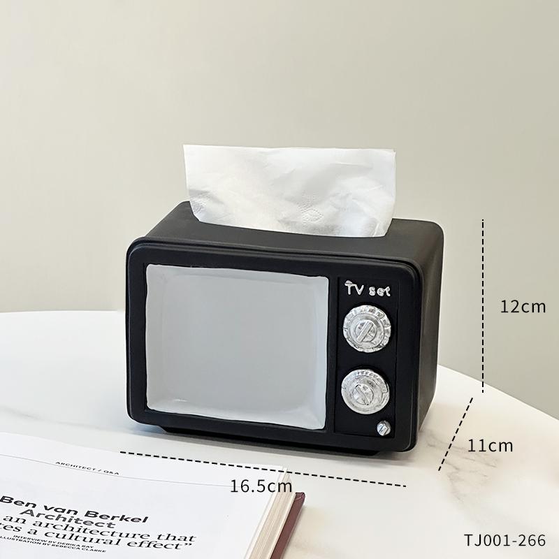 Creative Retro Vintage Radio Tissue Box Living Room Coffee Table Storage Box Household Napkins Paper Drawer Table Decoration