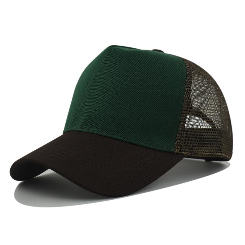 Custom Logo Basic Color Matching 5 Panel Mesh Hat For Women Summer Sunshade Breathable Baseball Caps Outdoor Sport Truck Dad Cap