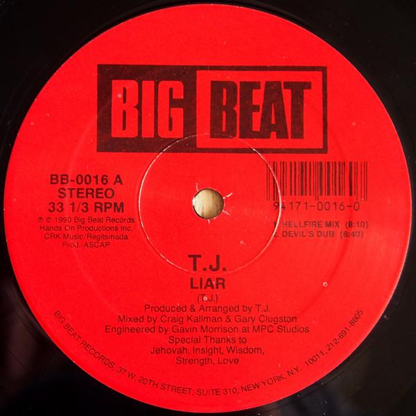 

12inch Record T.J. - Liar BB0016 Big Beat 1990 US Dance & Electronica Used