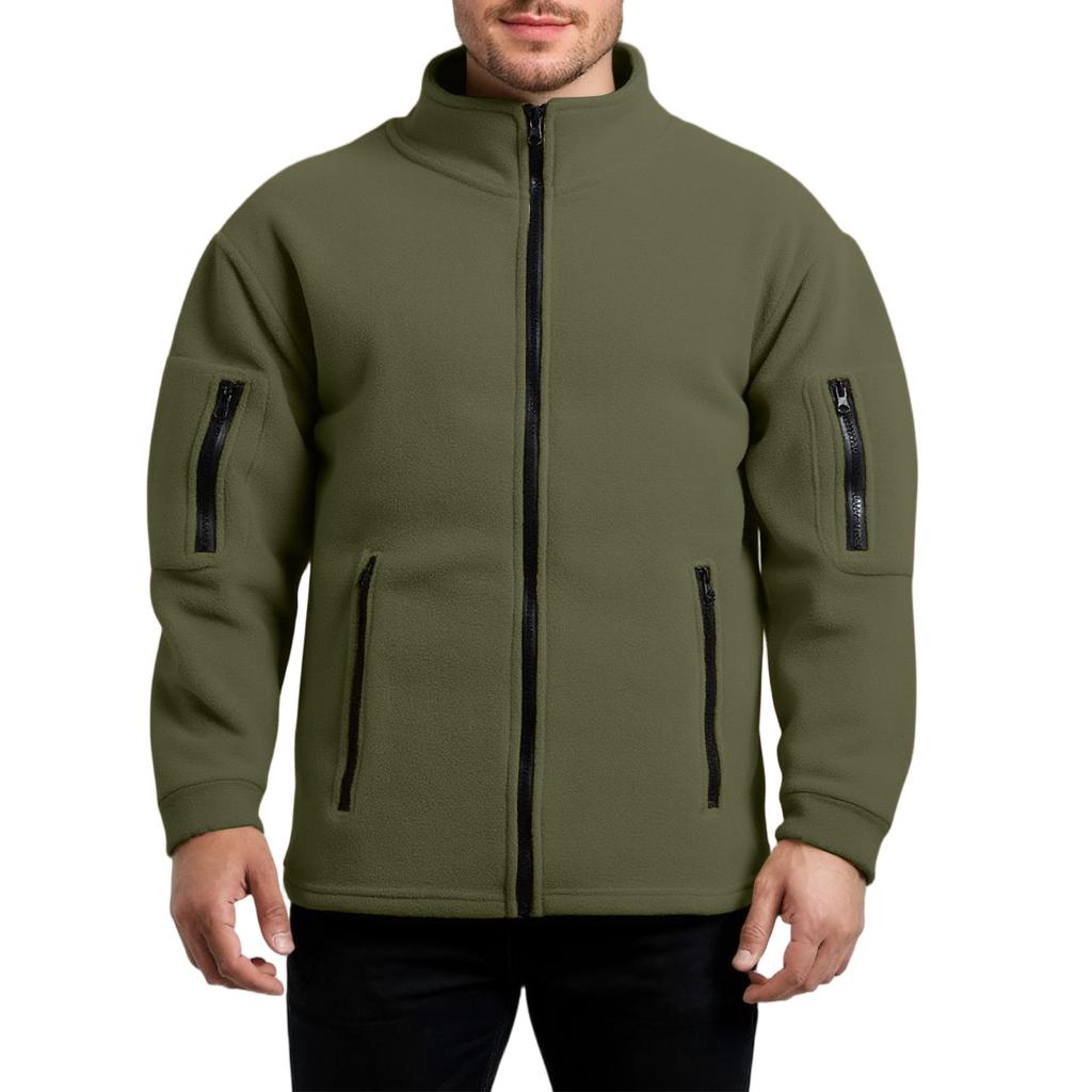 Men'S Standing Tie Pocket Hoodie, Fashionable Outdoor Sports Jacket