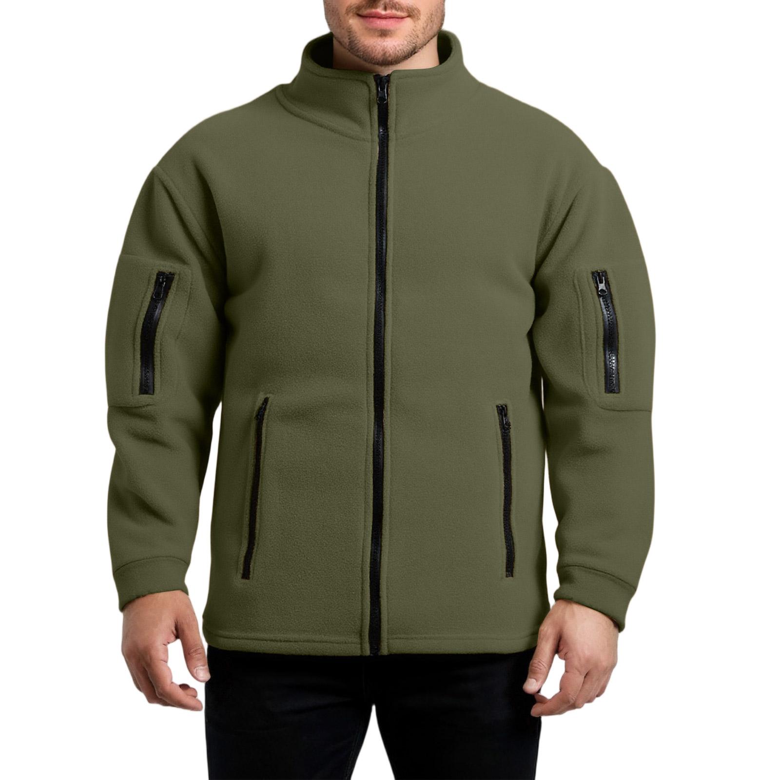 

Men S Standing Tie Pocket Hoodie, Fashionable Outdoor Sports Jacket L армия зеленый