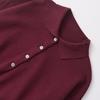 Autumn 2024 Women's European & American Fashion Casual Loose Blend Polo Shirt.