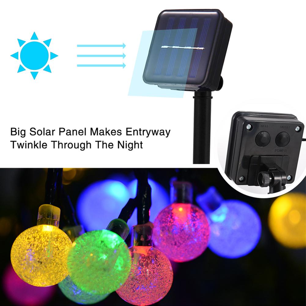 6.5M 30LED Solar-powered Bubble String Lights Night Light Garden Home Party Bar Decoration